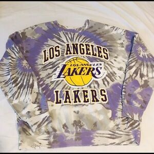 Los Angeles Lakers purple tie dye sweatshirt size Small